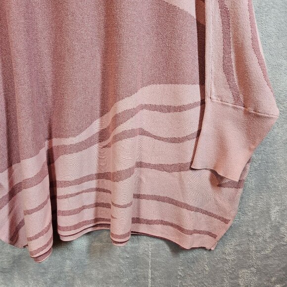 Alfani Womens Plus Size 3X Pink Zebra Print Knit Boxy Sweater \Turtleneck - Picture 6 of 12